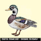 Faux Rhinestone Wood Duck Design | Digital Design | PNG | Sublimation | DTF | Agriculture | Hunting Shirt Design | Country | Trending