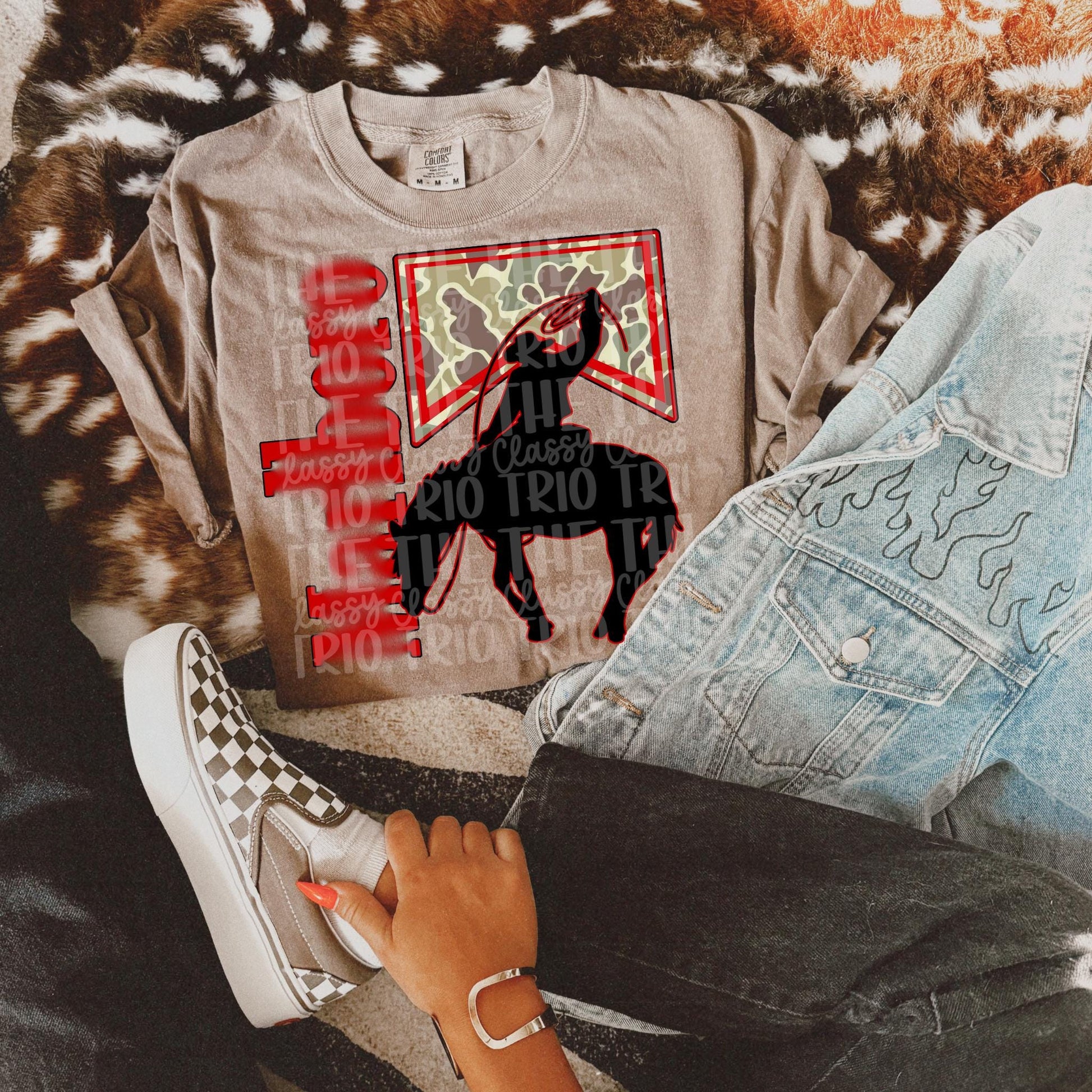 Old Camo Cowboy | Digital Design | PNG | Sublimation | Camouflage | Retro Western | Country Shirt Design | Trend Shirt | Vintage