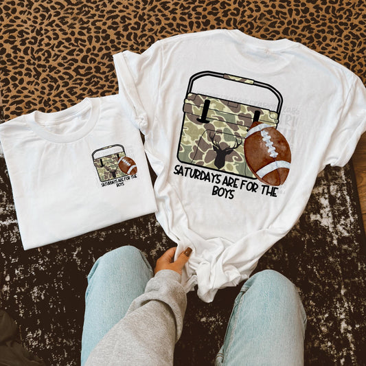 Old School Camo | Saturdays are For the Boys | Football | Buck Hunting | Digital Design | PNG | Popular Trending Spirit Mascot | Shirt