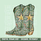 Faux Rhinestone Green Gold Cowboy Boots | Digital Design | PNG | Sublimation | DTF | St Patricks Day | Western Shirt Design | Trending
