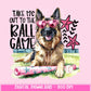 Preppy Baseball Dog German Shepherd | PNG | Digital Design | Floral | Ball Game| Sublimation | Shirt Design | Sports in Spring