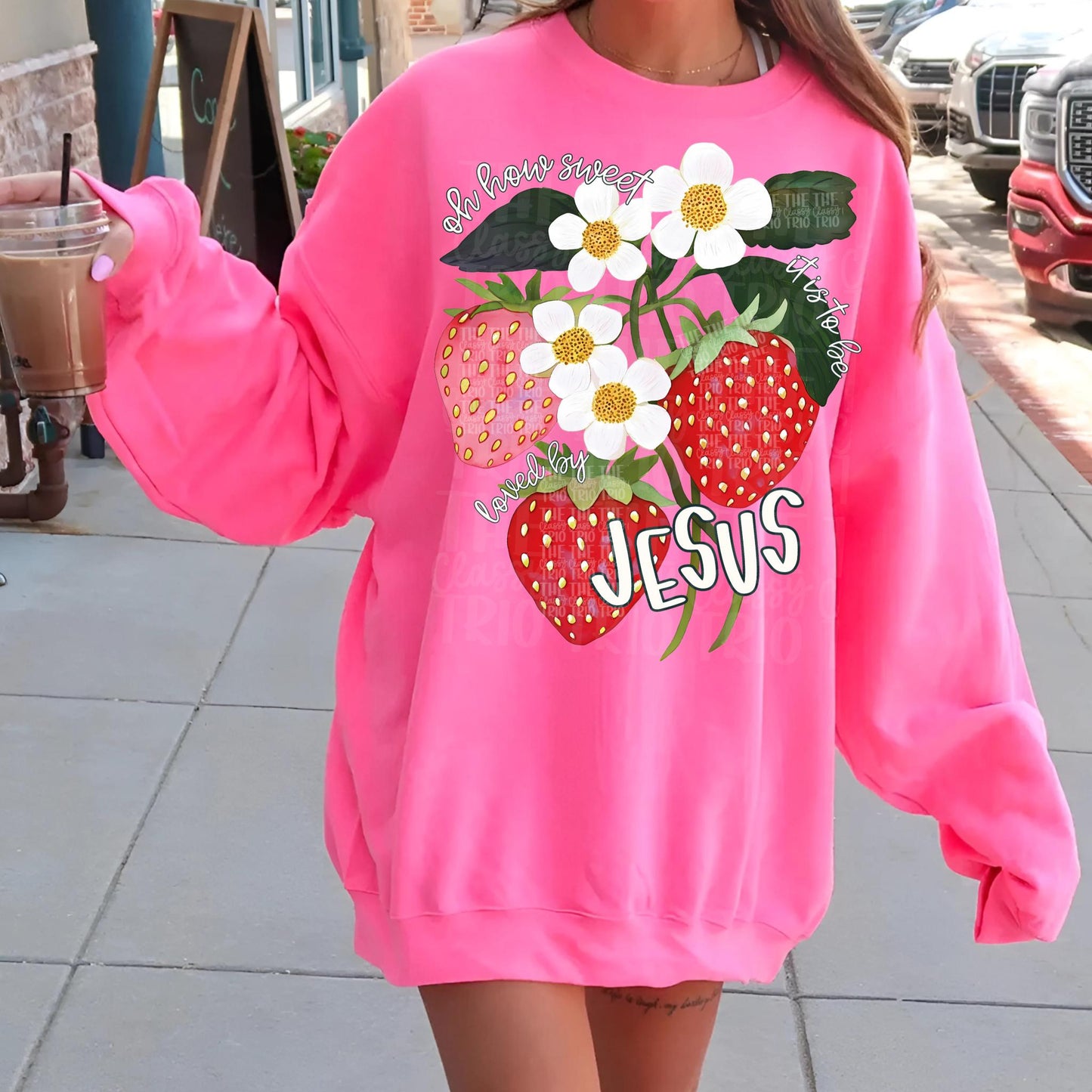 Sweet To Be Loved by Jesus Strawberry Watercolor | Digital Design | PNG | Sublimation or DTF | Kid Adult Shirt Design | Original Creator