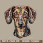 Faux Rhinestone Dachshund Dog | Digital Design | PNG | Sublimation | DTF | Agriculture | Hunting Shirt Design | Country | Trending