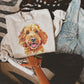 Faux Rhinestone Golden Doodle Dog | Digital Design | PNG | Sublimation | DTF | Dog Breed | Shirt Design | Country | Trending