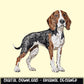 Faux Rhinestone Blood Hound Dog | Digital Design | PNG | Sublimation | DTF | Dog Breed | Shirt Design | Hunting Dog Country | Trending