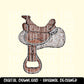 Faux Rhinestone Saddle | Digital Design | PNG | Sublimation | DTF | Horse Riding | Western Shirt Design | Country | Trending