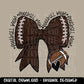 Football Mom | Digital Design | PNG | Sublimation | Coquette | Bow| Shirt Design | Trending | Mom of Football Player Sport