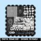Jesus Black White Collage | Digital Design | PNG | Sublimation | Checkered | Bible | Kid Adult Shirt Design | Original Creator | Scallop