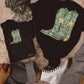 Faux Rhinestone Green Gold Cowboy Boots | Digital Design | PNG | Sublimation | DTF | St Patricks Day | Western Shirt Design | Trending