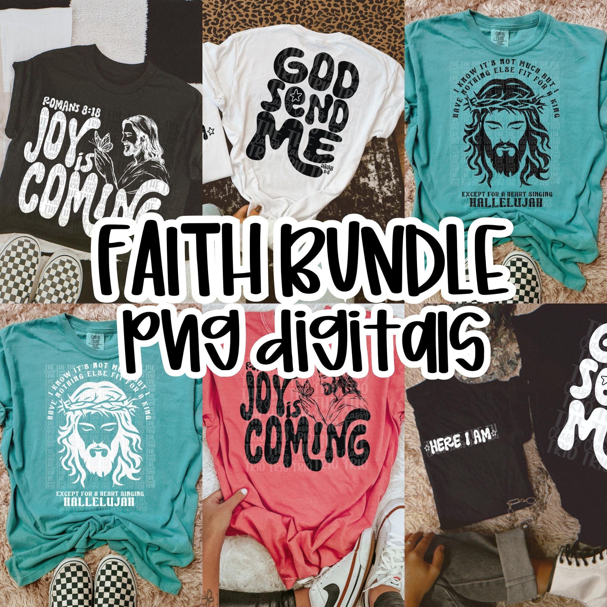 Faith Bundle | Digital Design | PNG | Sublimation | Religious | Bible Verse | Kid and Adult Shirt Design | Original Creator | Trending Viral