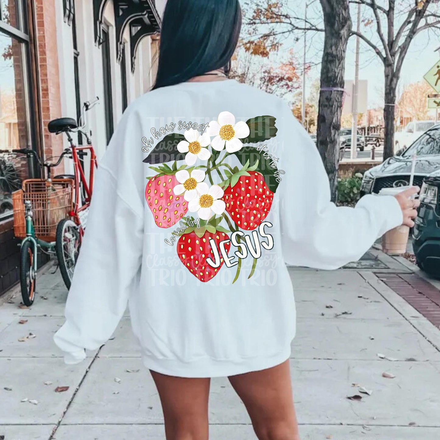 Sweet To Be Loved by Jesus Strawberry Watercolor | Digital Design | PNG | Sublimation or DTF | Kid Adult Shirt Design | Original Creator