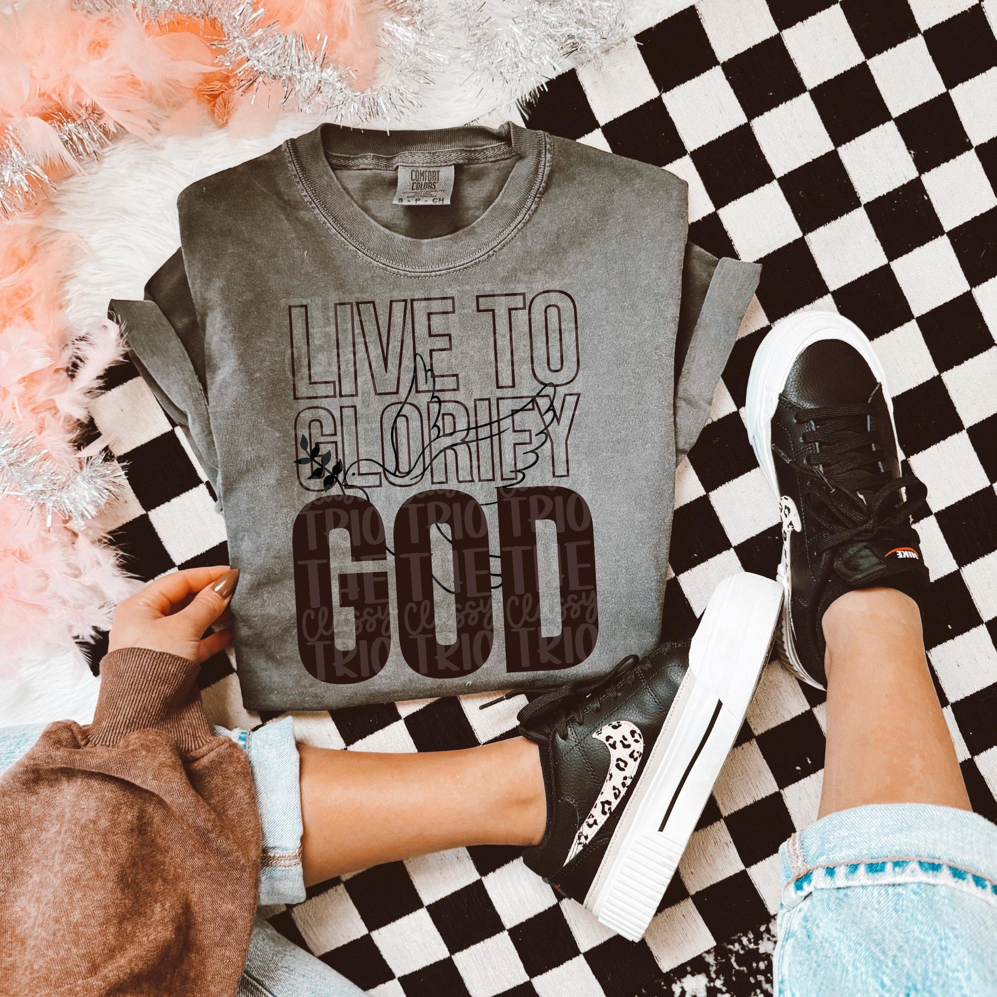 Live To Glorify God | Digital Design | PNG | Sublimation | Religious | Bible Verse | Kid Adult Shirt Design | Original Creator | Neutrals