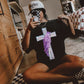 Faux Rhinestone Sequin Cross | Digital Design | PNG | Sublimation | DTF | Religious | Christian Shirt Design | Jesus | Trending