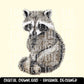 Faux Rhinestone Raccoon | Digital Design | PNG | Sublimation | DTF | Animal | Dazzle | Shirt Design | Trash Panda | Trending