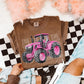 Faux Rhinestone Pink Tractor | Digital Design | PNG | Sublimation | Agriculture | Dazzle | Country Shirt Design | Farmer Wife