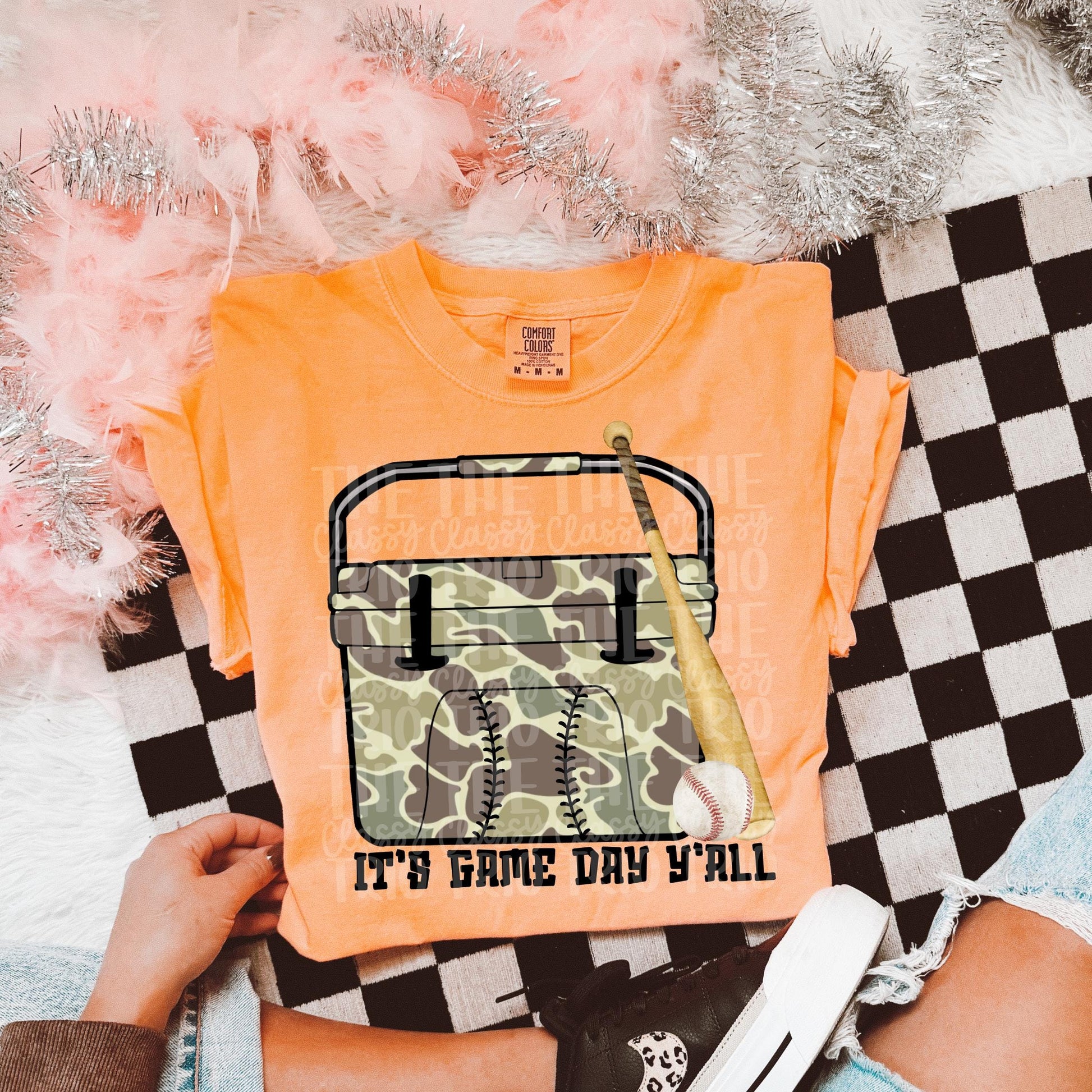 Old School Camo Cooler | It' Game Day Y'all | Football | Baseball | Digital Design | PNG | Popular Trending Spirit Mascot | Shirt
