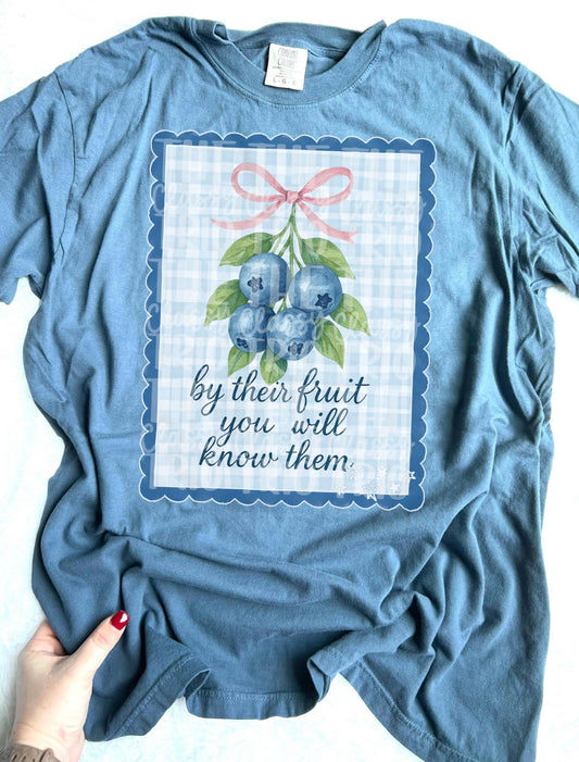 Blueberries Coquette | Digital Design | PNG | Sublimation | Blueberry Festival | Bible Verse | Kid Adult Shirt Design | Original Creator