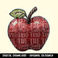 Faux Rhinestone Apple | Digital Design | PNG | Sublimation | Teacher | Dazzle | School Shirt Design | Customizable