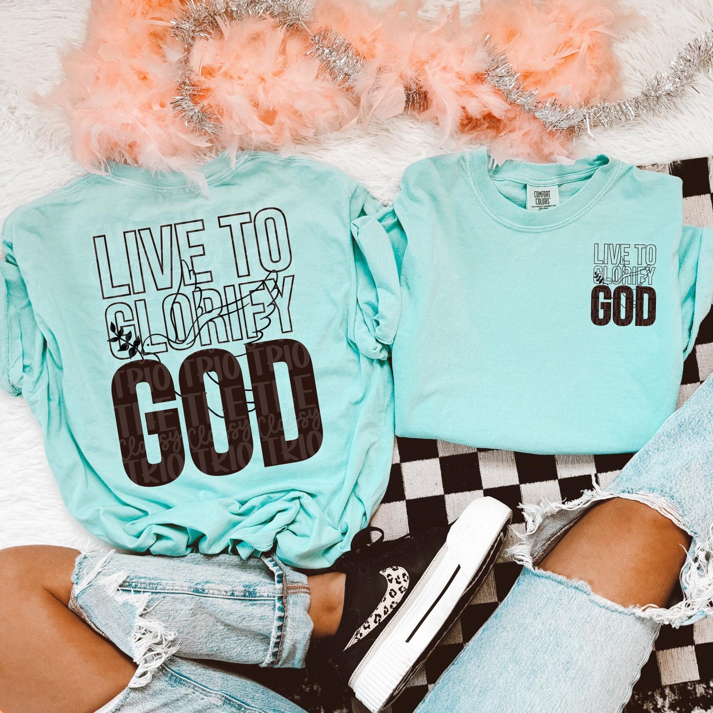 Live To Glorify God | Digital Design | PNG | Sublimation | Religious | Bible Verse | Kid Adult Shirt Design | Original Creator | Neutrals