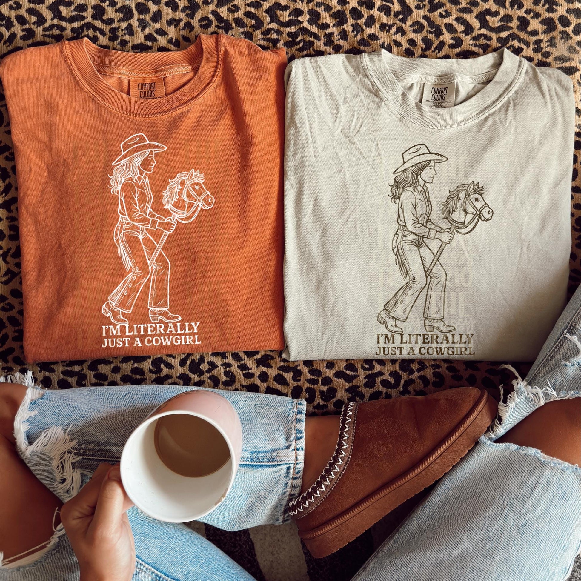 I'm Literally Just A Cowgirl | Digital Design | PNG | Sublimation | Y2K | Retro Western | Country Shirt Design | Trend Shirt | Vintage Horse