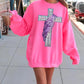 Faux Rhinestone Sequin Cross | Digital Design | PNG | Sublimation | DTF | Religious | Christian Shirt Design | Jesus | Trending