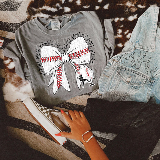 T-Ball Mom | Digital Design | PNG | Sublimation | Coquette | Bow| Shirt Design | Trending Baseball