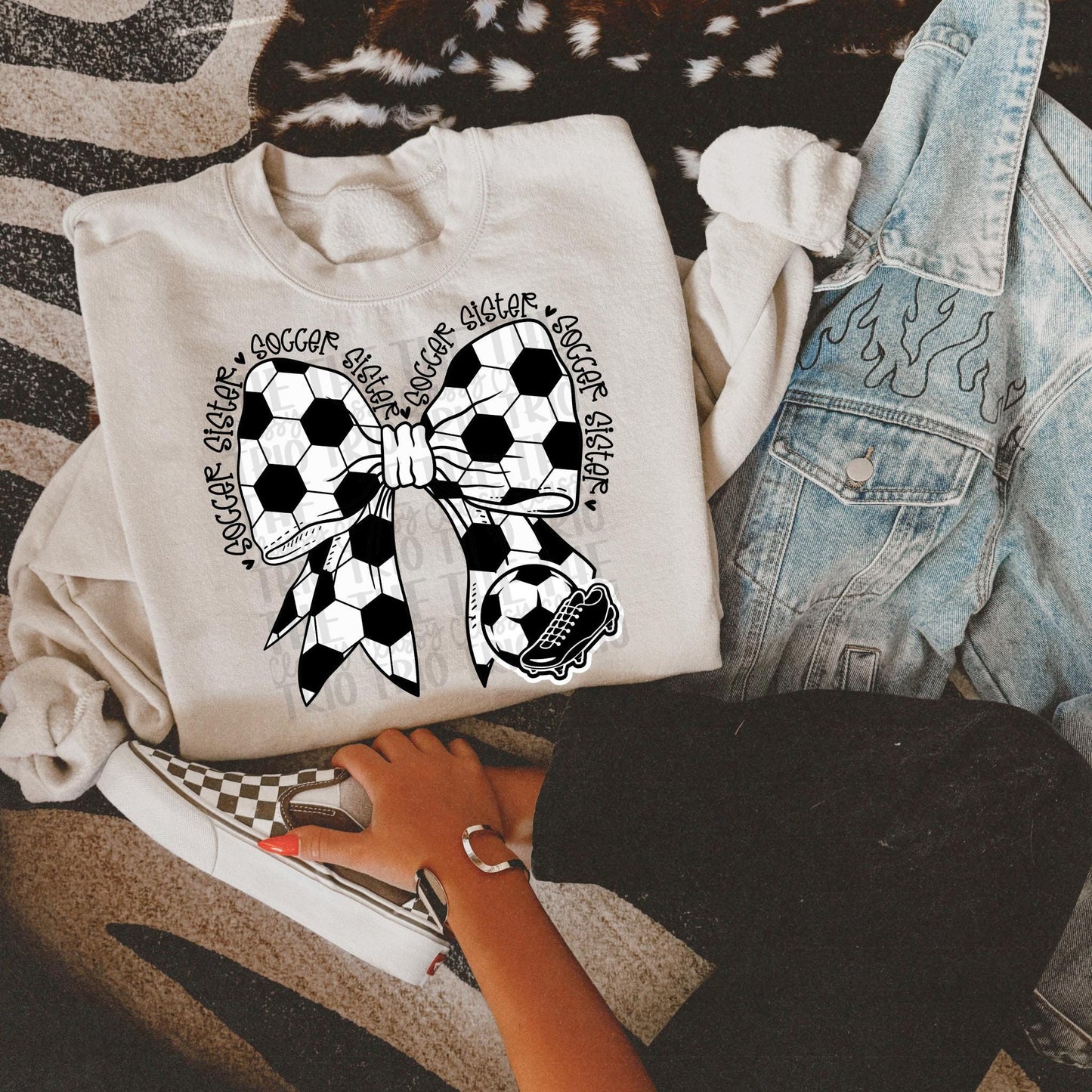 Soccer Sister | Digital Design | PNG | Sublimation | Coquette | Bow| Shirt Design | Trending | Soccer Ball