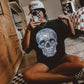 Faux Rhinestone Skull | Digital Design | PNG | Sublimation | DTF | Edgy | Dazzle | Shirt Design | Holographic | Trending