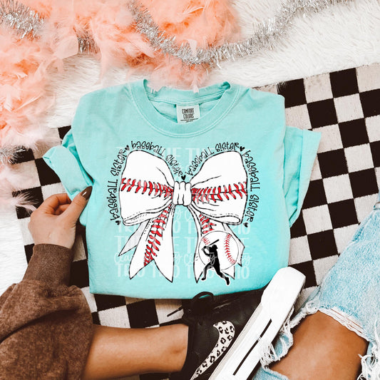 Baseball Sister | Digital Design | PNG | Sublimation | Coquette | Bow | Shirt Design | Trending