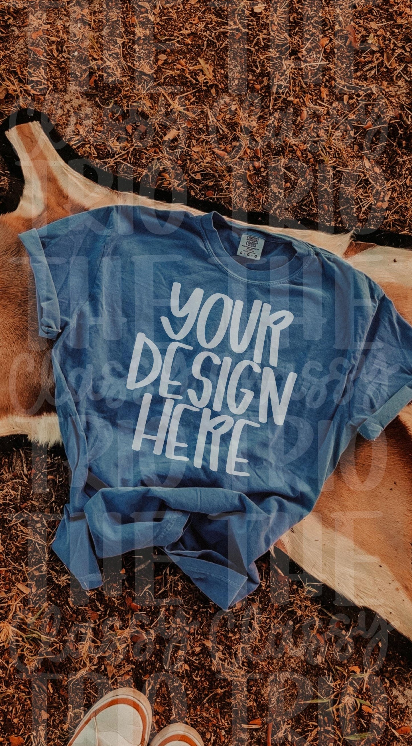 Western Outdoors Aesthetic Rug Mock-ups for Shirts | Flat Lay | Comfort Color | T-Shirt Mock Up | Camo