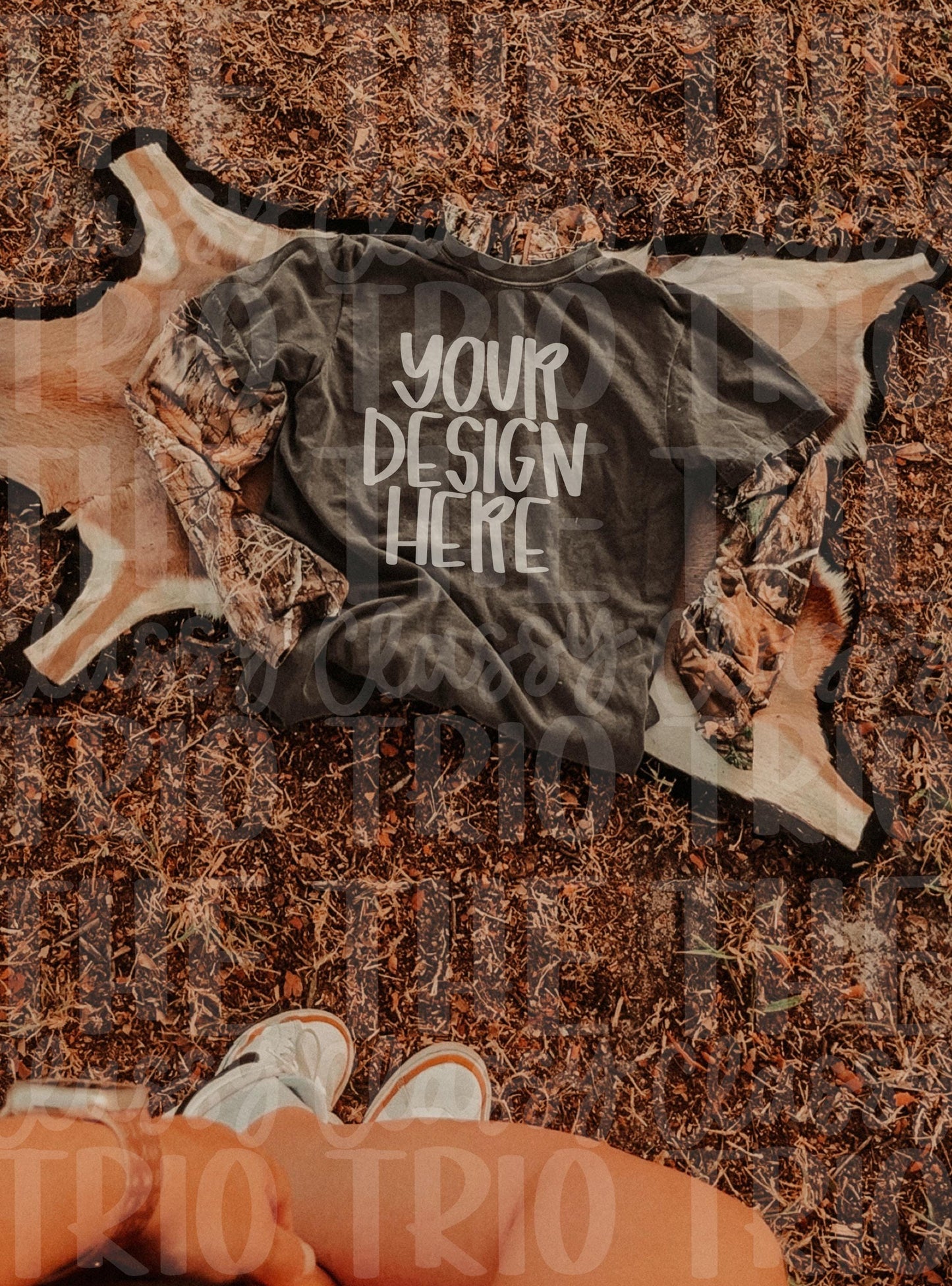 Western Outdoors Aesthetic Rug Mock-ups for Shirts | Flat Lay | Comfort Color | T-Shirt Mock Up | Camo