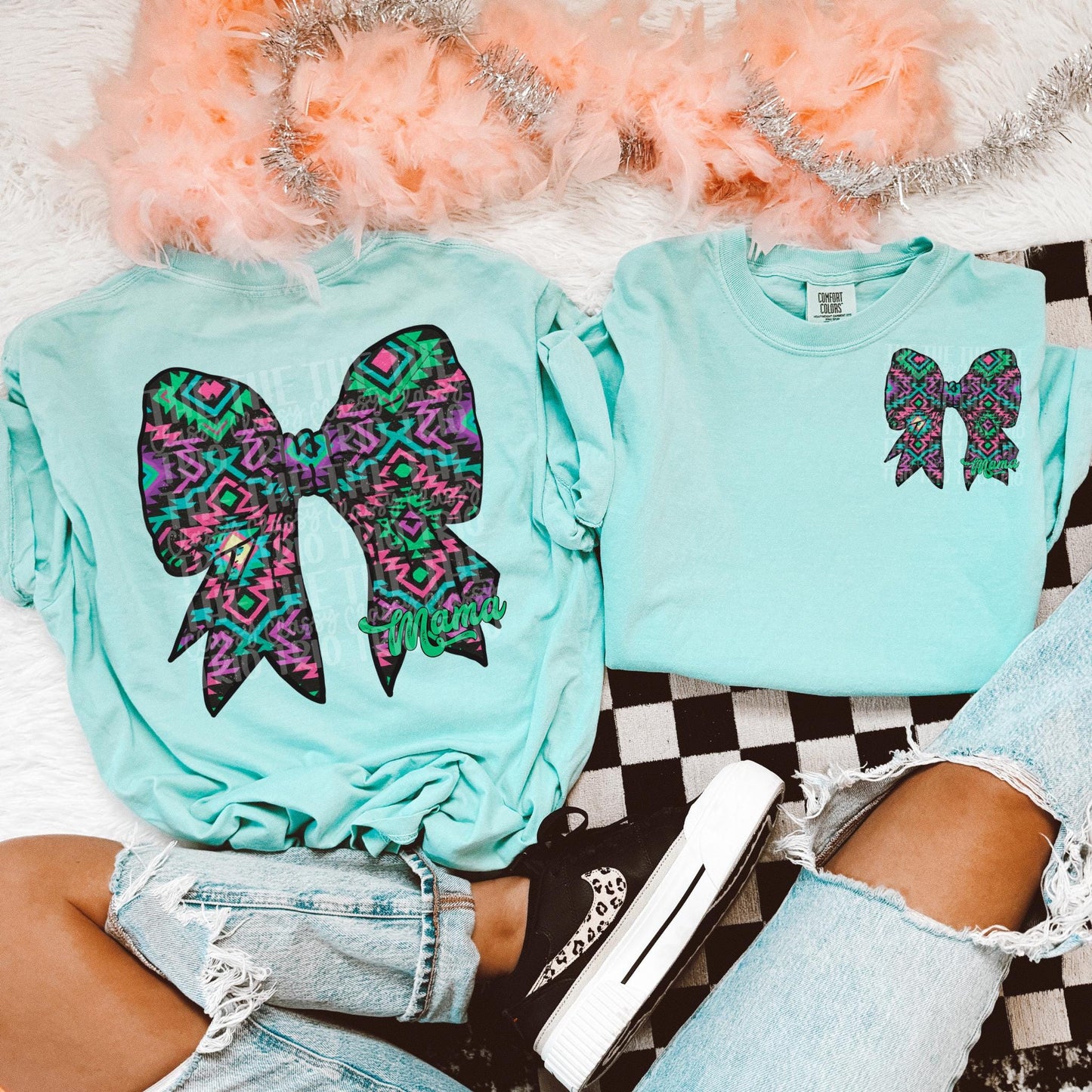 Western Aztec Mama Bow | Digital Design | PNG | Sublimation | Coquette | Retro Western | Country Shirt Design | Trending | Vintage | Azteca