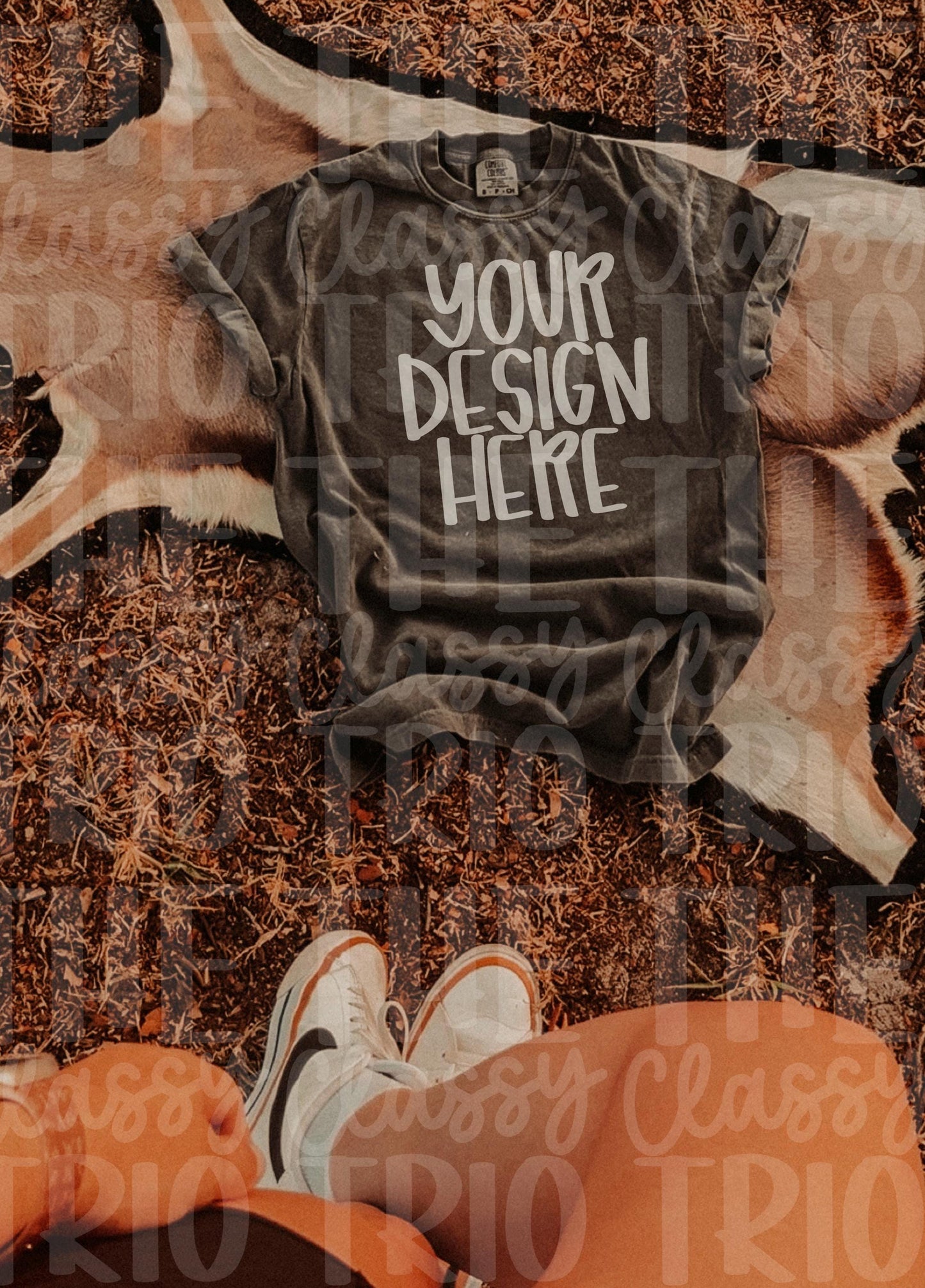 Western Outdoors Aesthetic Rug Mock-ups for Shirts | Flat Lay | Comfort Color | T-Shirt Mock Up | Camo