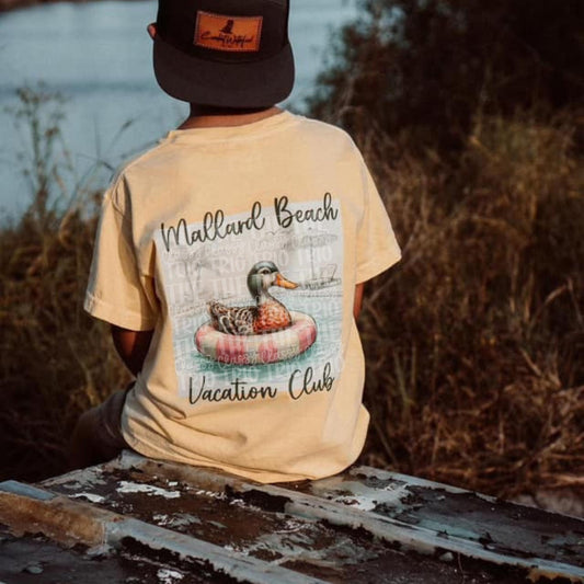 Mallard Beach Vacation Club | Digital Design | PNG | Sublimation | Mallard Duck Pool | Vintage | Kid Adult Shirt Design | Original Creator