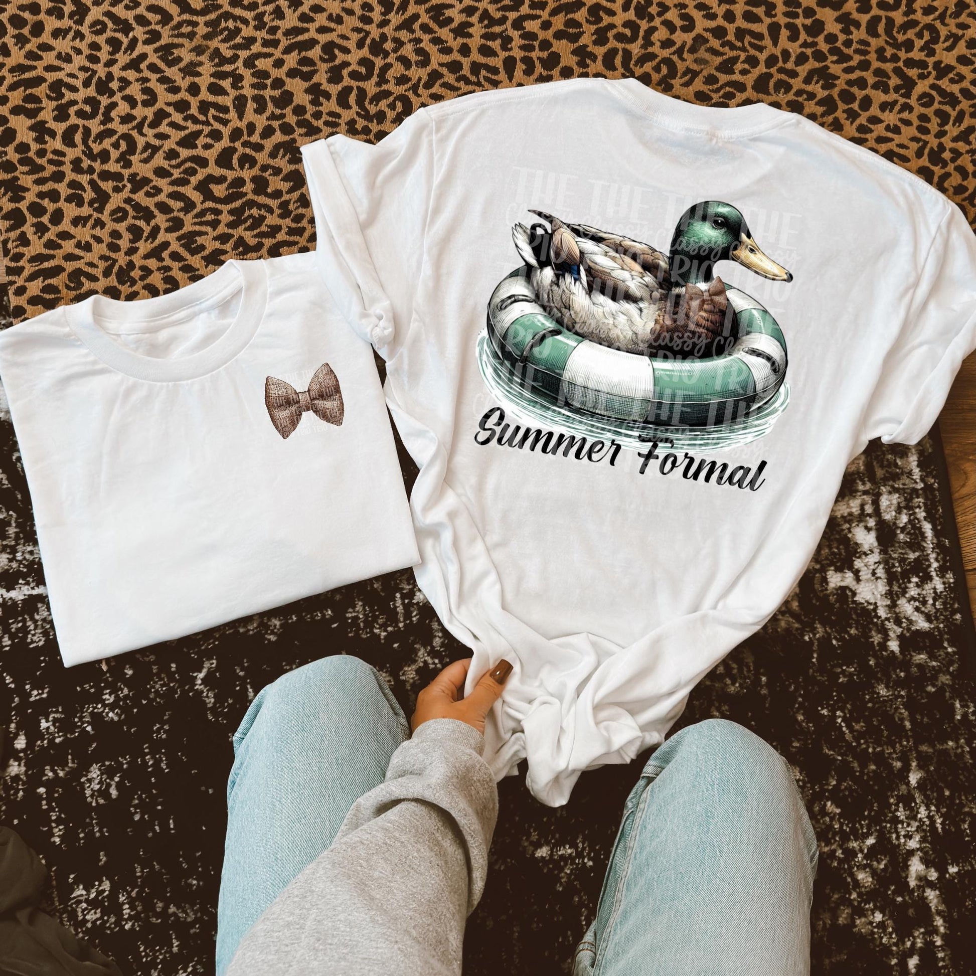Summer Formal Mallard Duck | Digital Design | PNG | Sublimation | Pool Float Bow | Vintage | Kid Adult Shirt Design | Original Creator