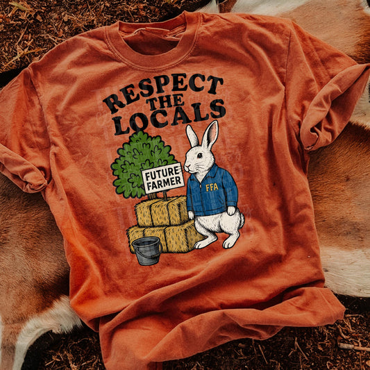 Agriculture Respect the Locals FFA | Digital Design | PNG | Sublimation | Trending | Shirt Design | Original Design | Rabbit | Farming |