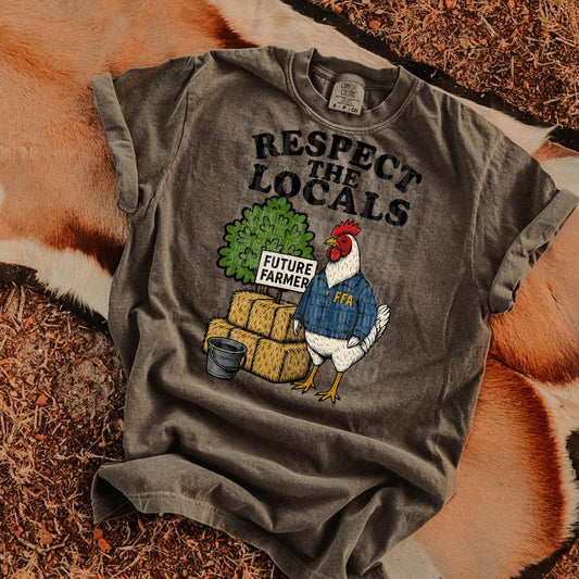 Agriculture Respect the Locals FFA | Digital Design | PNG | Sublimation | Trending | Shirt Design | Original Design | Chicken | Farming |