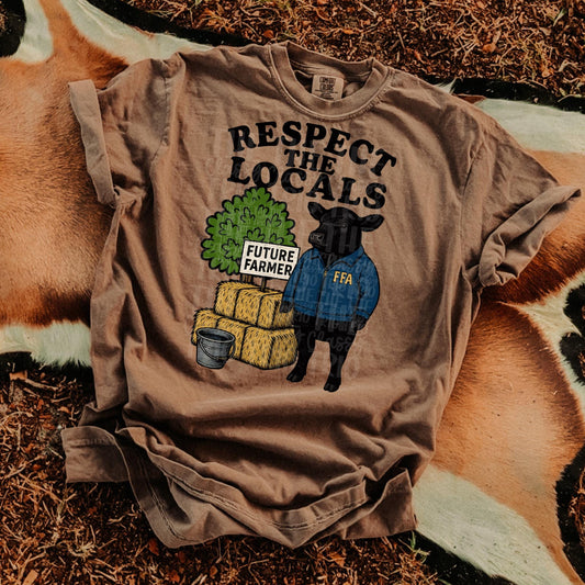 Agriculture Respect the Locals FFA | Digital Design | PNG | Sublimation | Trending | Shirt Design | Original Design | Steer | Farming |