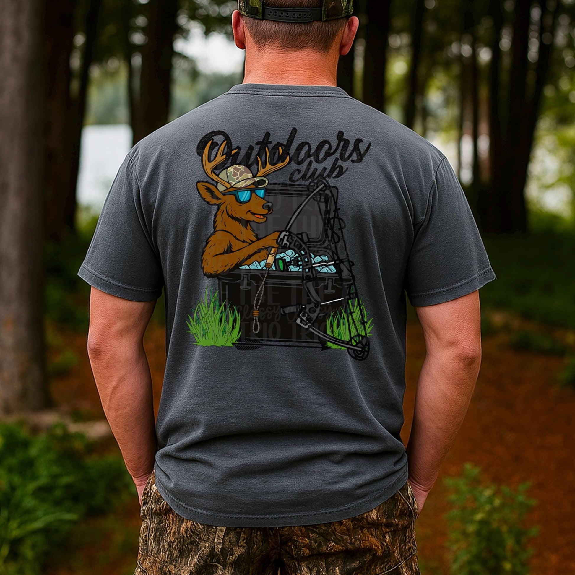 Outdoors Club Deer | Digital Design | PNG | Sublimation | Agriculture | Hunting | Country Shirt Design | Men Design and Women | Original
