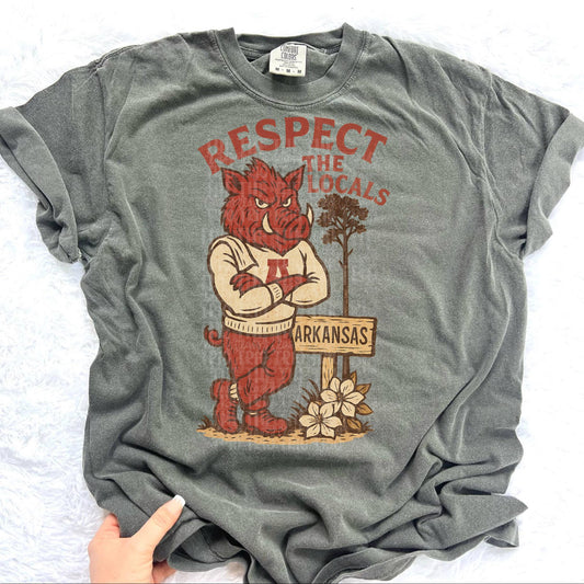 Respect the Locals | Digital Design | PNG | Sublimation | AR | Retro | Shirt Design | Trend | Vintage Chalk Distressed |