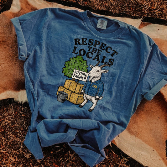 Agriculture Respect the Locals FFA | Digital Design | PNG | Sublimation | Trending | Shirt Design | Original Design | Billy Goat | Farming |