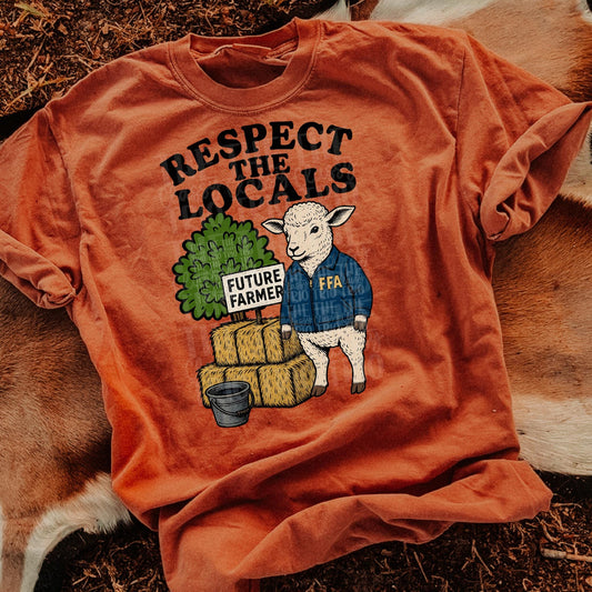 Agriculture Respect the Locals FFA | Digital Design | PNG | Sublimation| Trending | Shirt Design | Original Design | Lamb | Farming | Farmer
