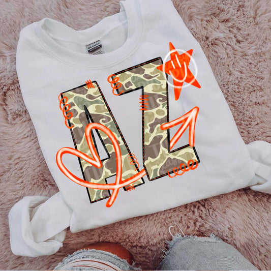 Arizona Camo State Doodle: Sublimation Design PNG (Digital File)