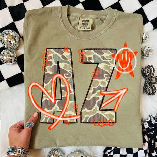 Arizona Camo State Doodle: Sublimation Design PNG (Digital File)