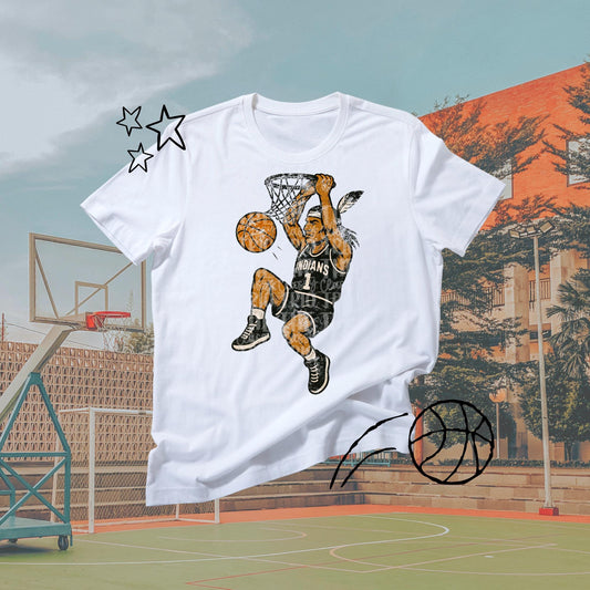 Indians Basketball Grudge: Retro Mascot Design PNG (Digital Download)