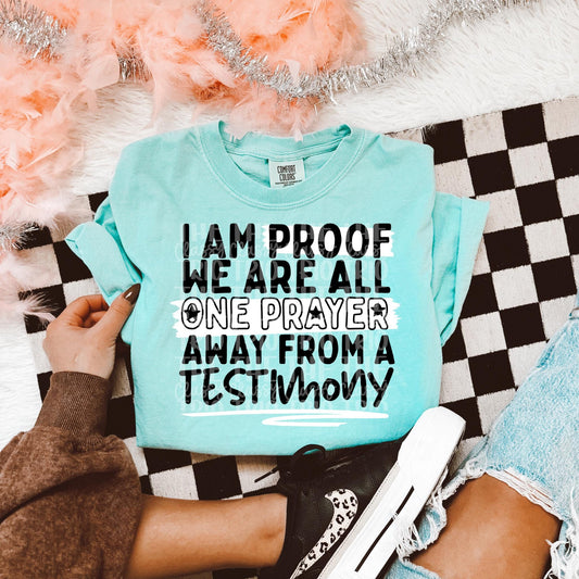 Proof Prayer Testimony | Drawing Digital Design | PNG | Sublimation | Christian Jesus Design | Doodle Design | Original Creator | One Color