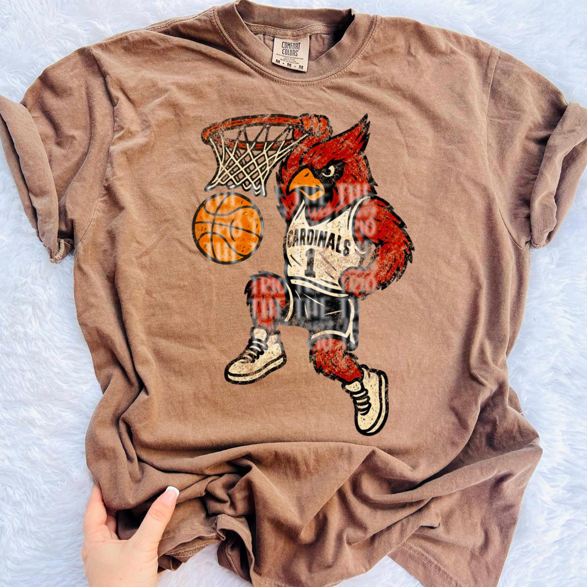 Cardinals Basketball Grudge | Digital Design | PNG | Original Designer | Retro Shirt Design Trend | Vintage Chalk Distressed | School Mascot