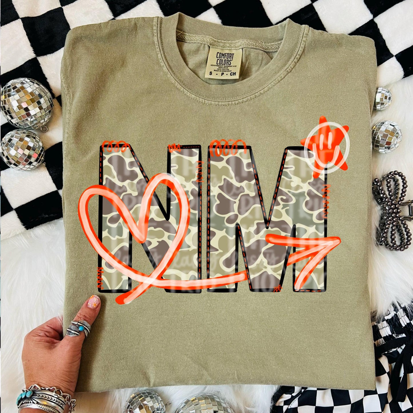 Old Camo State Doodle | Digital Design | PNG | Sublimation | Camouflage | New Mexico Shirt Design | Camo State | Original Designer