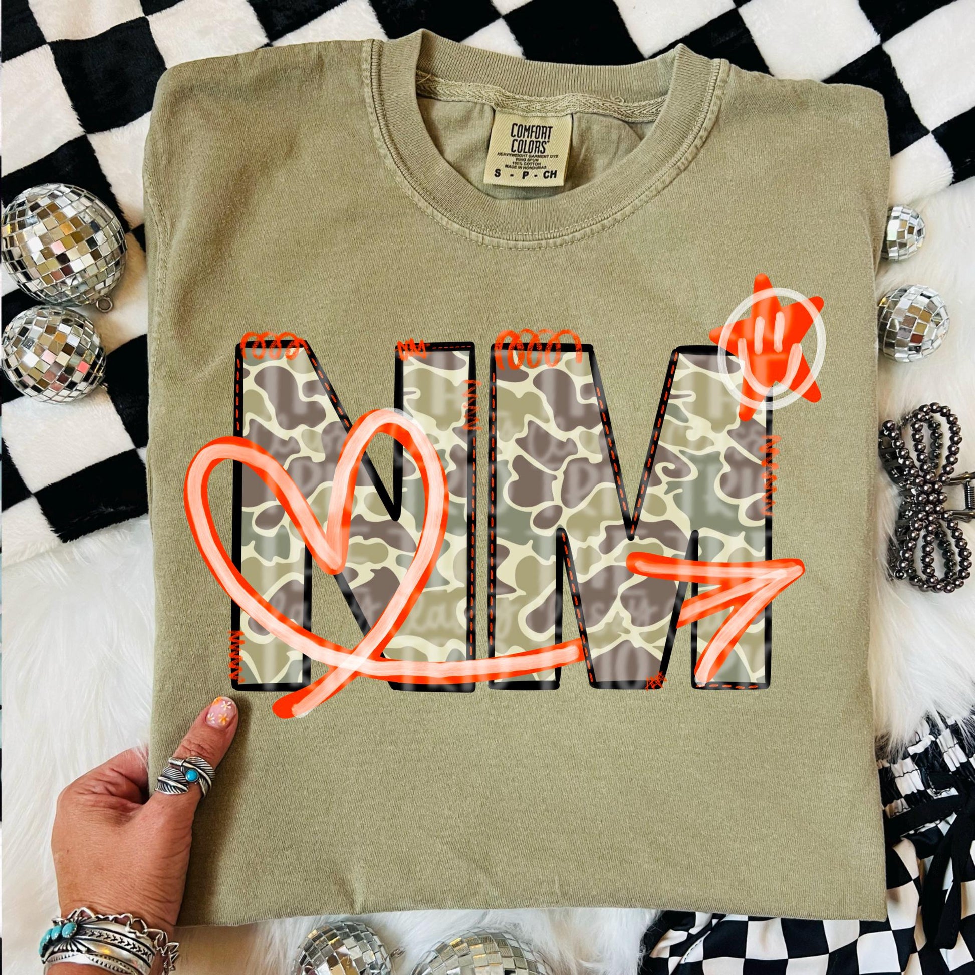 Old Camo State Doodle | Digital Design | PNG | Sublimation | Camouflage | New Mexico Shirt Design | Camo State | Original Designer