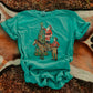 Vintage Santa and Cowboy | Digital Design | PNG | Sublimation | Christmas Tree | Horse | Shirt Design | Christmas | Distressed